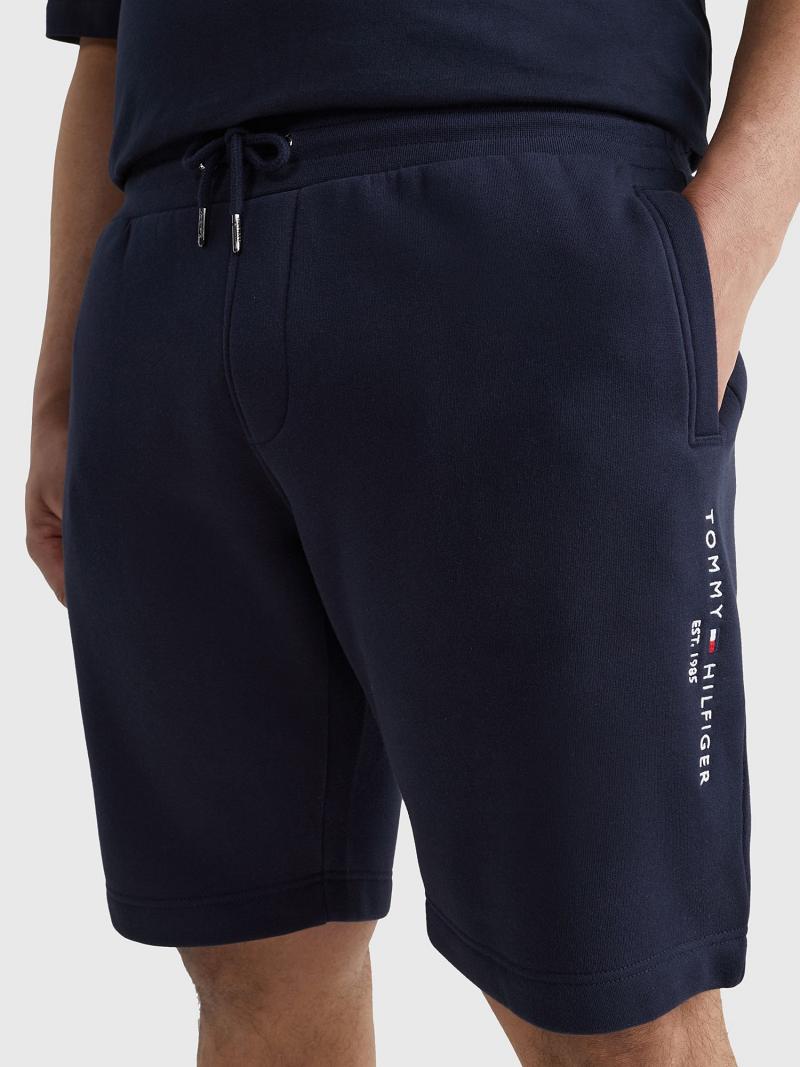 Férfi Tommy Hilfiger Big and tall logo sweatshort Rövidnadrág Sötétkék | HU 976NWY